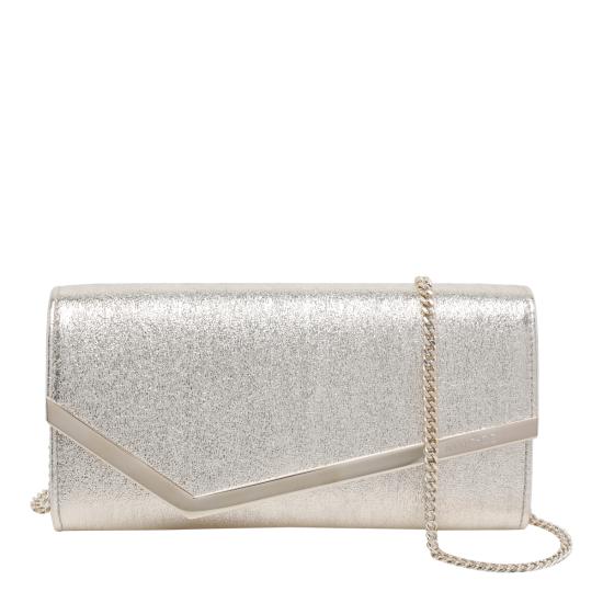 26FW 지미추 클러치/파우치 EMMIE DXBPLATINUM ICE LIGHT GOLD Gold