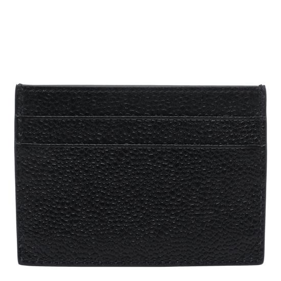 26FW 톰브라운 페블 그레인 레더 스트라이프 노트 카드 홀더 FAW035A 00198001 Black - THOM BROWNE