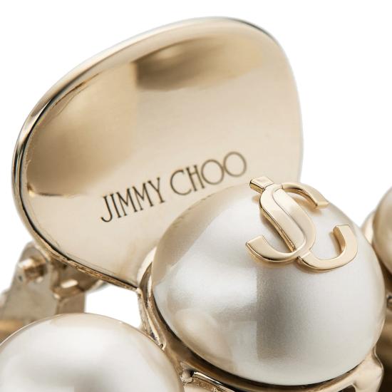 26FW 지미추 헤어 액세서리 CLAW HAIR CLIP DCKWHITE GOLD White - JIMMY CHOO