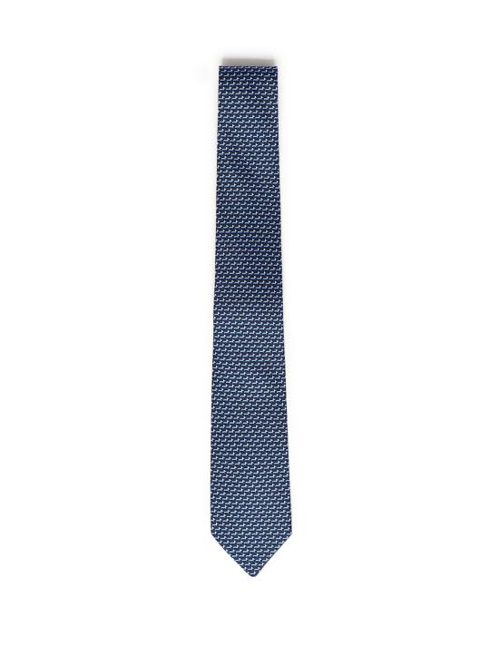 26SS 살바토레 페라가모 넥타이 351311 788885002 Dark Blue Light Blue