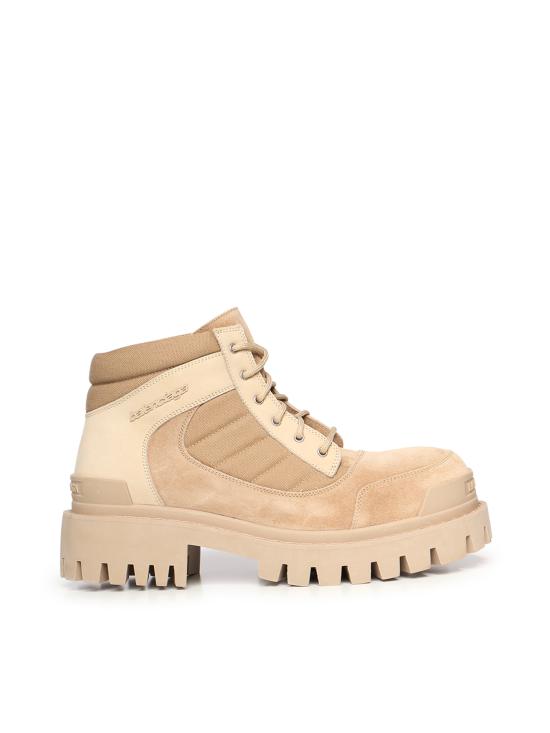 26SS 발렌시아가 컴뱃 스트라이크 로우 부츠 867708 WCB459090 Sand Sand