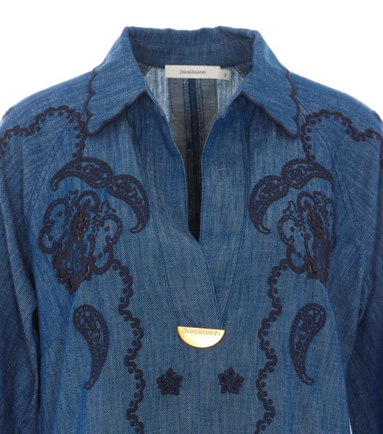 26FW 짐머만 롱 원피스 8358DSS261 RWBLU Blue - ZIMMERMANN