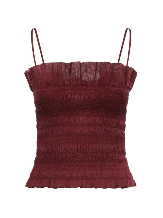 26SS 안다마네 민소매 티셔츠 TM190955A TNC108383 Rouge noir