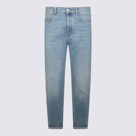 26SS 브루넬로 쿠치넬리 워시드 스트레이트 핏 데님 팬츠 M283PO1090 C1470 LIGHT BLUE DOM