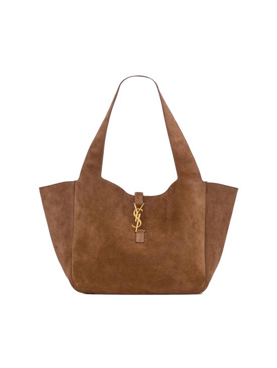26SS 생로랑 LE 5 A 7 베아 스웨이드 토트백 763435 008IW2885 Caramel COGNAC
