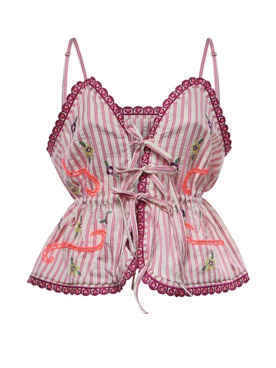 26SS 세실리아 반센 민소매 티셔츠 SS26CBT01 PINK STRIPES