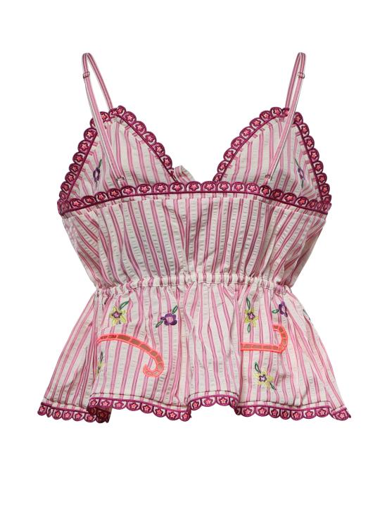 26SS 세실리아 반센 민소매 티셔츠 SS26CBT01 PINK STRIPES - CECILIE BAHNSEN