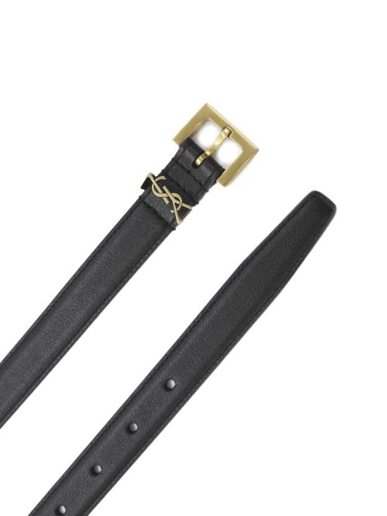 26SS 생로랑 카산드라 씬 스퀘어 버클 벨트 554465 BOO0W1000 - SAINT LAURENT