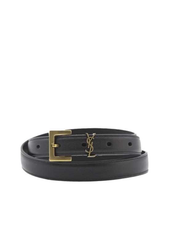 26SS 생로랑 카산드라 씬 스퀘어 버클 벨트 554465 BOO0W1000 - SAINT LAURENT