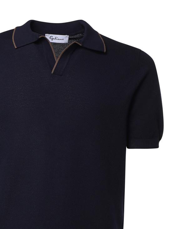 26SS 갈리아노 폴로 티셔츠 57157 20642598 Midnight blue - GALIANO