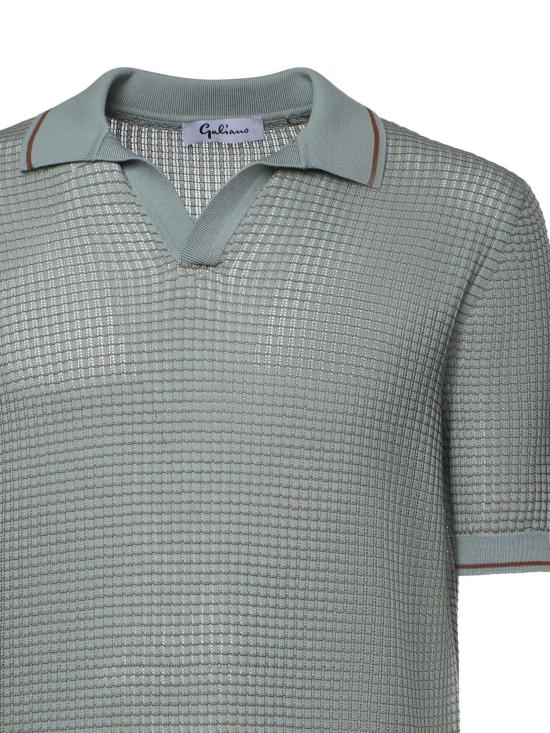 26SS 갈리아노 폴로 티셔츠 57191 20650510 Sage green - GALIANO