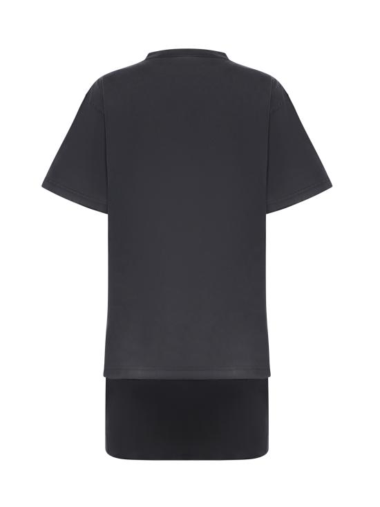 26SS 발렌시아가 숏 원피스 858621 TTVU29374 FADED WASHED BLACK W - BALENCIAGA