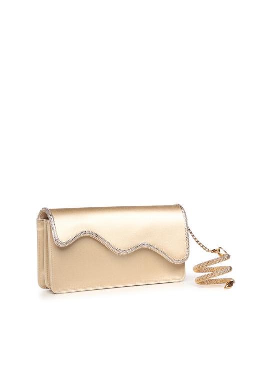 26SS 르네 카오빌라 가방 B01480 R001V104 BEIGE SATIN 023 G SHADOW STRAS - RENE CAOVILLA