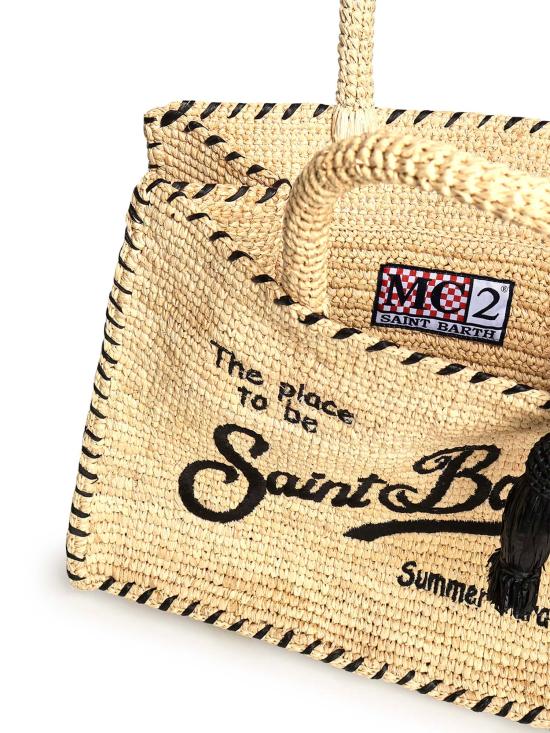 26SS 세인트바쓰 토트백 COL0013 09045L BEIGE BLACK - MC2 SAINT BARTH