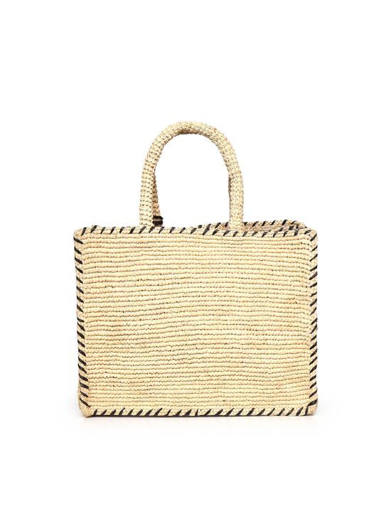 26SS 세인트바쓰 토트백 COL0013 09045L BEIGE BLACK - MC2 SAINT BARTH