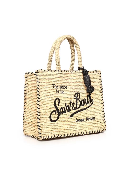 26SS 세인트바쓰 토트백 COL0013 09045L BEIGE BLACK - MC2 SAINT BARTH