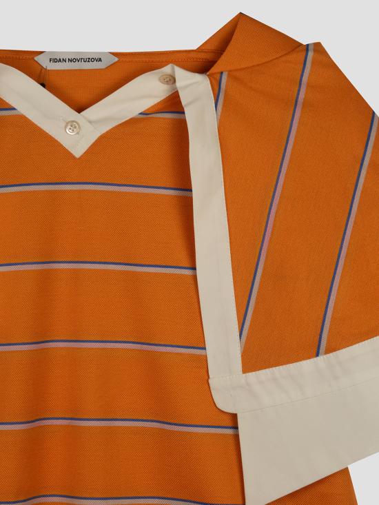 26SS FIDAN NOVRUZOVA 블라우스 GSPLWOBW OG BL WS WTDL ORANGE BLUE WHT STR WHT DTL - OTHER BRANDS