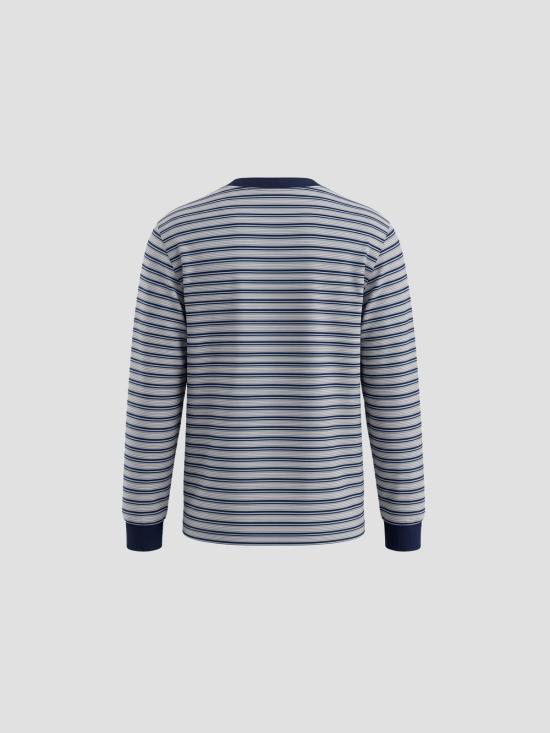 26SS 단톤 플레인 롱 슬리브 DTC0200 BL GREY MLT BLUE X GREY MULTI - DANTON
