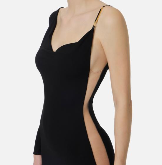 26SS 엘리자베타프랜치 롱 원피스 ABR4762E2 110 Black - ELISABETTA FRANCHI