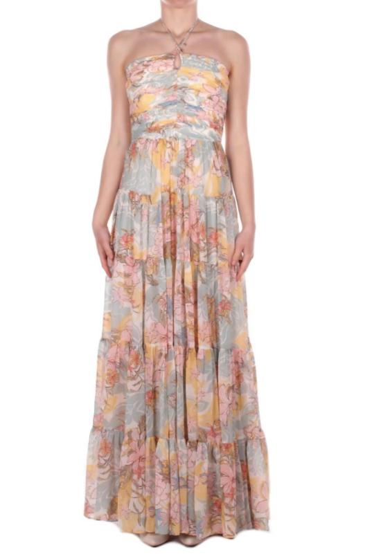 26SS 랄프 로렌 롱 원피스 WONEN DRESSES CREAM BLUE MULT Pink