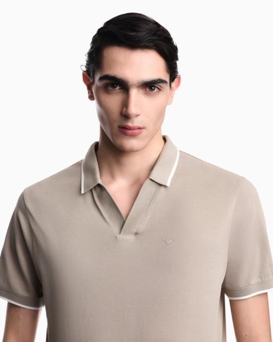 26SS 엠포리오 아르마니 폴로 티셔츠 EM005852 AF12955 U6161 Neutrals - EMPORIO ARMANI