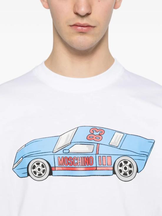 26SS 모스키노 반팔 티셔츠 A07030241 White - MOSCHINO