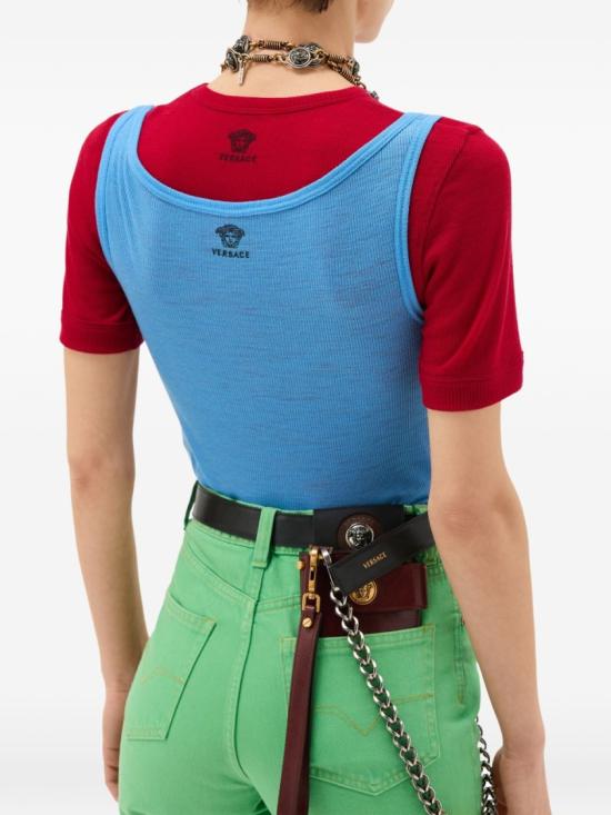 26SS 베르사체 민소매 티셔츠 1023698 1A17548 1V440 Blue - VERSACE