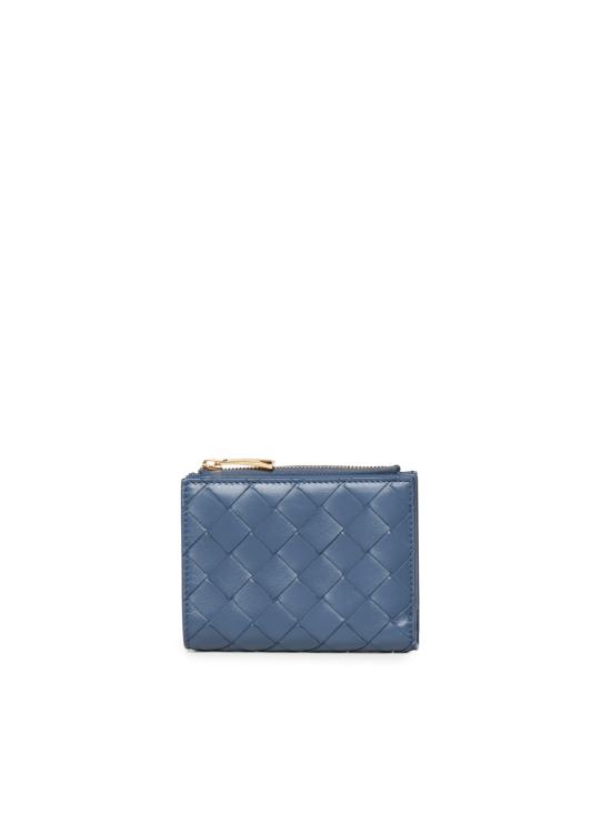 26SS 보테가베네타 인트레치아토 스몰 바이폴드 월렛 742330 VCPP34019 Blue venezia