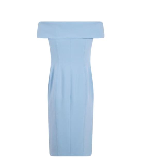 26SS 랄프 로렌 미디 원피스 WOVEN BODYCON BLU Blue