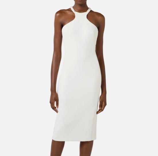 26SS 엘리자베타프랜치 미디 원피스 AB91761E2 360 White - ELISABETTA FRANCHI