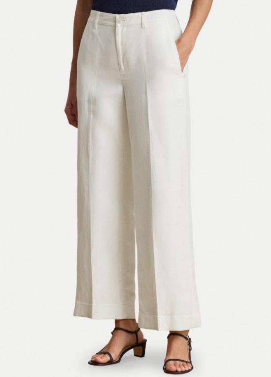 26SS 폴로 랄프로렌 스트레이트 팬츠 SENDON CROPPED PLEATED WHITE White - POLO RALPH LAUREN