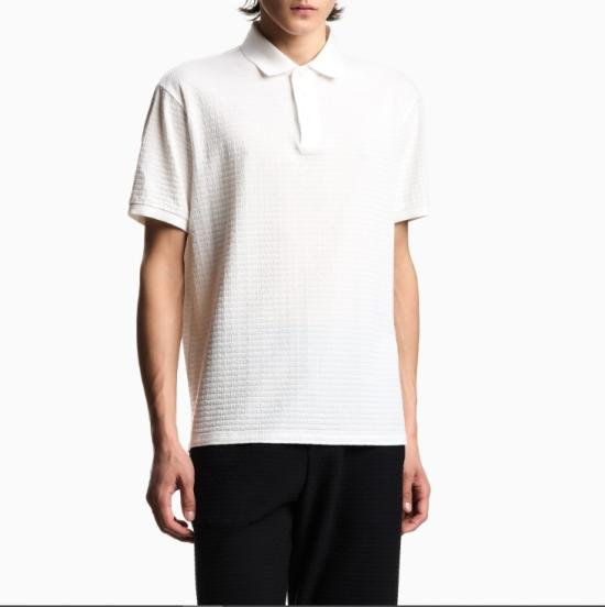 26SS 엠포리오 아르마니 폴로 티셔츠 EM004595 AF10762 F0185 White - EMPORIO ARMANI