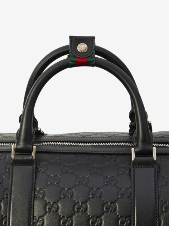26SS 구찌 GG 엠블럼 라지 더플백 850216 AAFOM Black - GUCCI