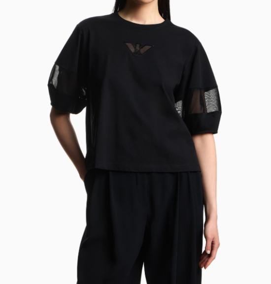 26SS 엠포리오 아르마니 반팔 티셔츠 EW004390 AF13318 UC001 Black - EMPORIO ARMANI