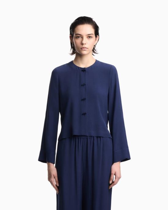 26SS 엠포리오 아르마니 긴팔 티셔츠 EW003104 AF20287 UB130 Blue - EMPORIO ARMANI