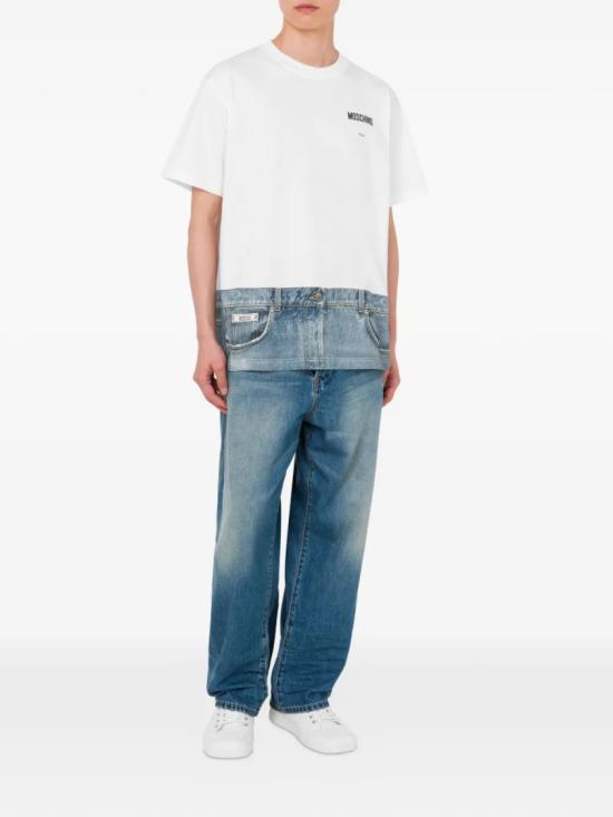 26SS 모스키노 반팔 티셔츠 A07040241 White - MOSCHINO