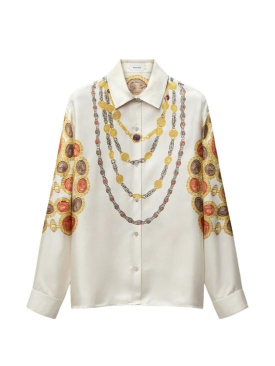 26SS 베르사체 블라우스 1024221 1A18007 5K920 White