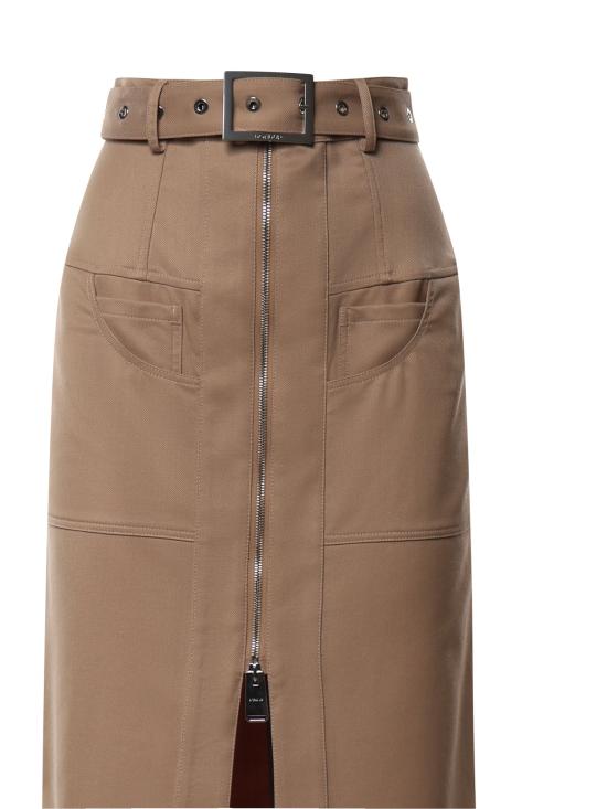 26SS 돈답 롱 스커트 G616 WS0117DXXX728 CAMEL - DONDUP