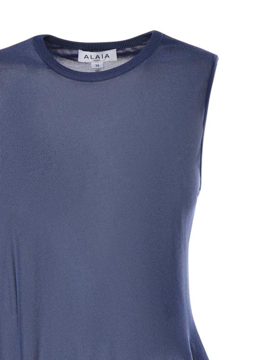 26SS 알라이아 민소매 티셔츠 AA9H1483K177C 516 BLEU DENIM - ALAIA