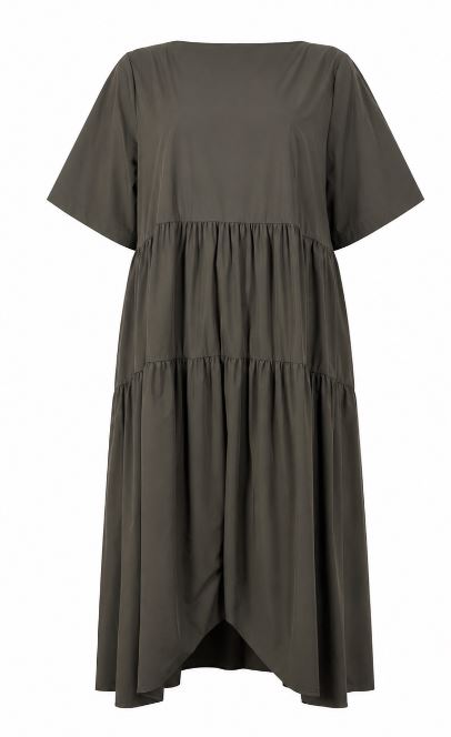 26SS 에르노 미디 원피스 AB000071D 12691Z7400 Verde militare