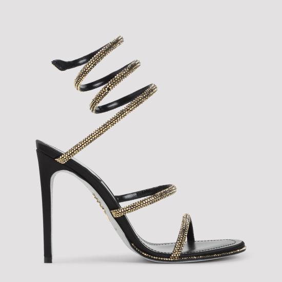 26FW 르네 카오빌라 샌들 C12538105R001V284 BLACK SATIN