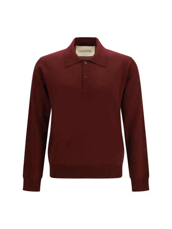 26FW 발렌티노 가라바니 폴로 티셔츠 9V3KP04UBH9 697 BORDEAUX