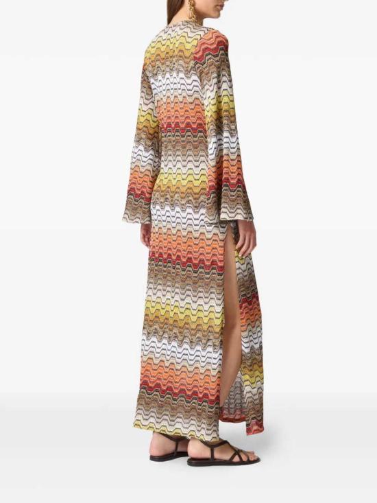 26SS 미소니 미디 원피스 MC26SQ04BR015D BLK RED YELLOW S91SC - MISSONI