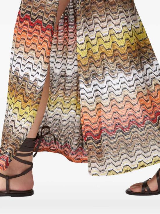 26SS 미소니 미디 원피스 MC26SQ04BR015D BLK RED YELLOW S91SC - MISSONI