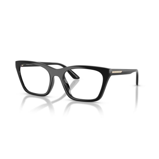26SS 엠포리오 아르마니 안경 광택 있는 검정색 프레임의 직사각형 안경 - EMPORIO ARMANI