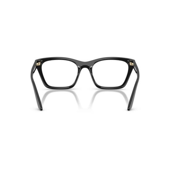 26SS 엠포리오 아르마니 안경 광택 있는 검정색 프레임의 직사각형 안경 - EMPORIO ARMANI