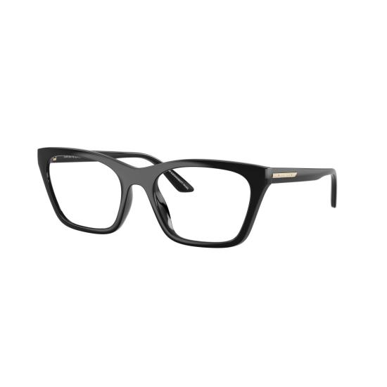 26SS 엠포리오 아르마니 안경 광택 있는 검정색 프레임의 직사각형 안경 - EMPORIO ARMANI