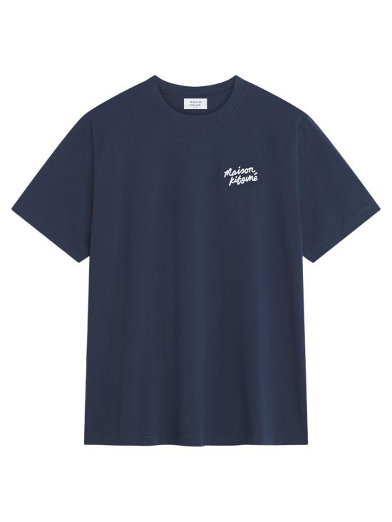 26SS 메종키츠네 핸드라이팅 컴포트 티셔츠 MM00126KJ7025 0414 NAVY