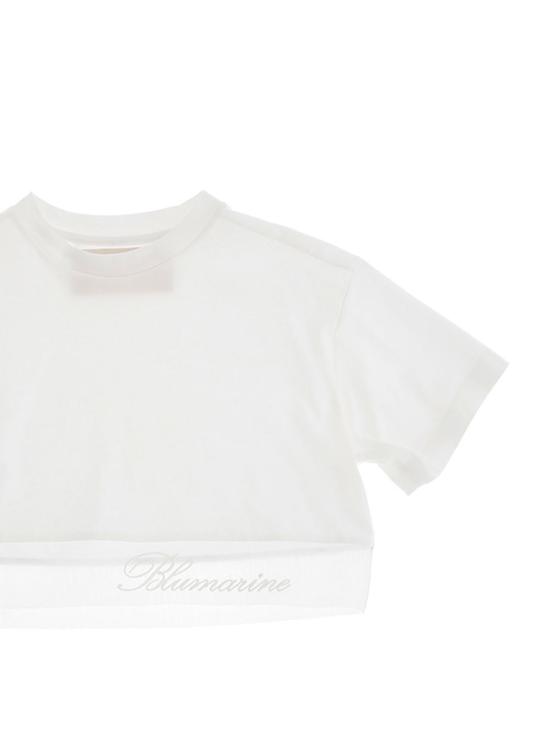 26SS [키즈] 미스블루마린 티셔츠 BFTS0200 JF0310000 White - MISS BLUMARINE