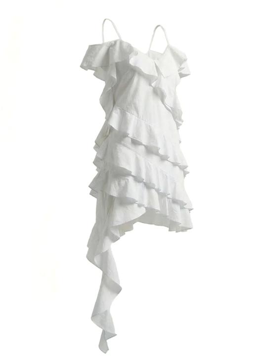 26SS 레 피유 드 에바 숏 원피스 9056 CO001000 White - LES FILLES D'EVA